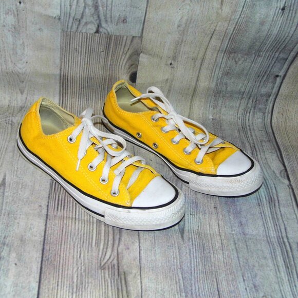 CONVERSE Chuck Taylor All Star OX Yellow Sneakers Womens Size 6 - Picture 1 of 7